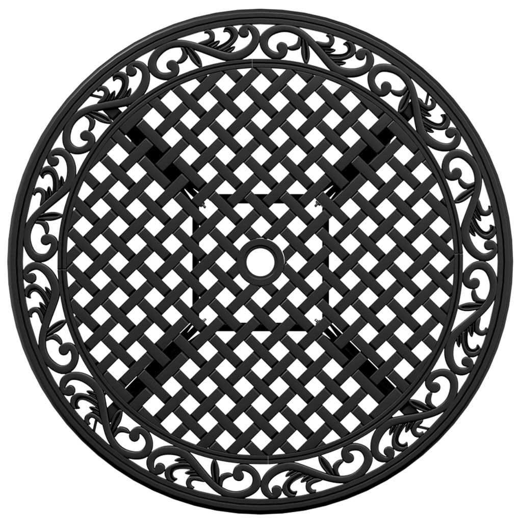 HKH Mesa de Jardim Ã˜90x75 Cm Alumínio Fundido - Preto