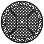 HKH Mesa de Jardim Ã˜90x75 Cm Alumínio Fundido - Preto