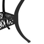 HKH Mesa de Jardim Ã˜90x75 Cm Alumínio Fundido - Preto