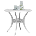 HKH Mesa de Jardim Ã˜90x75 Cm Alumínio Fundido - Branco