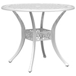 HKH Mesa de Jardim Ã˜90x75 Cm Alumínio Fundido - Branco