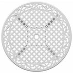HKH Mesa de Jardim Ã˜90x75 Cm Alumínio Fundido - Branco