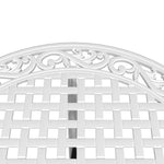 HKH Mesa de Jardim Ã˜90x75 Cm Alumínio Fundido - Branco