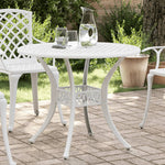 HKH Mesa de Jardim Ã˜90x75 Cm Alumínio Fundido - Branco