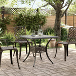 HKH Mesa de Jardim 80x80x75 Cm Alumínio Fundido Bronze - Marrom