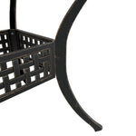 HKH Mesa de Jardim 80x80x75 Cm Alumínio Fundido Bronze - Marrom