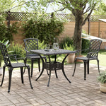 HKH Mesa de Jardim 80x80x75 Cm Alumínio Fundido - Preto
