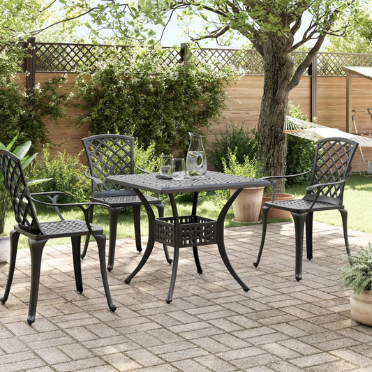 HKH Mesa de Jardim 80x80x75 Cm Alumínio Fundido - Preto