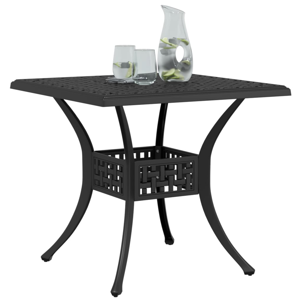 HKH Mesa de Jardim 80x80x75 Cm Alumínio Fundido - Preto