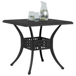 HKH Mesa de Jardim 80x80x75 Cm Alumínio Fundido - Preto
