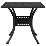 HKH Mesa de Jardim 80x80x75 Cm Alumínio Fundido - Preto