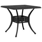 HKH Mesa de Jardim 80x80x75 Cm Alumínio Fundido - Preto