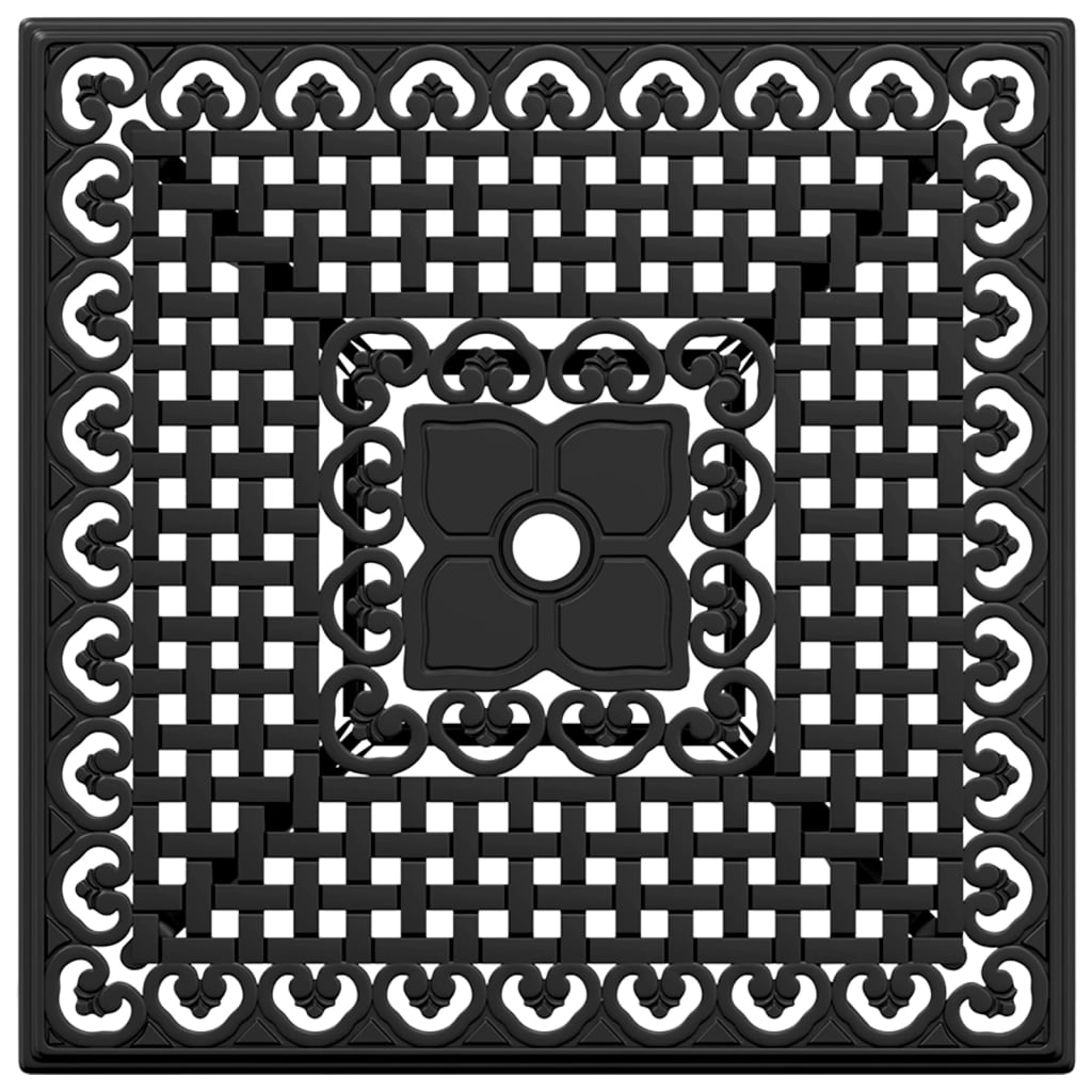 HKH Mesa de Jardim 80x80x75 Cm Alumínio Fundido - Preto