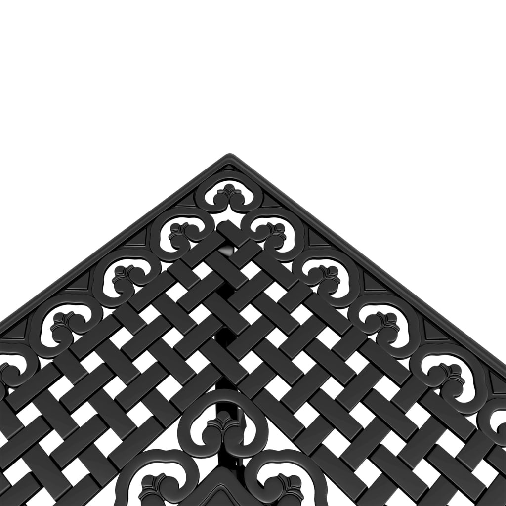 HKH Mesa de Jardim 80x80x75 Cm Alumínio Fundido - Preto