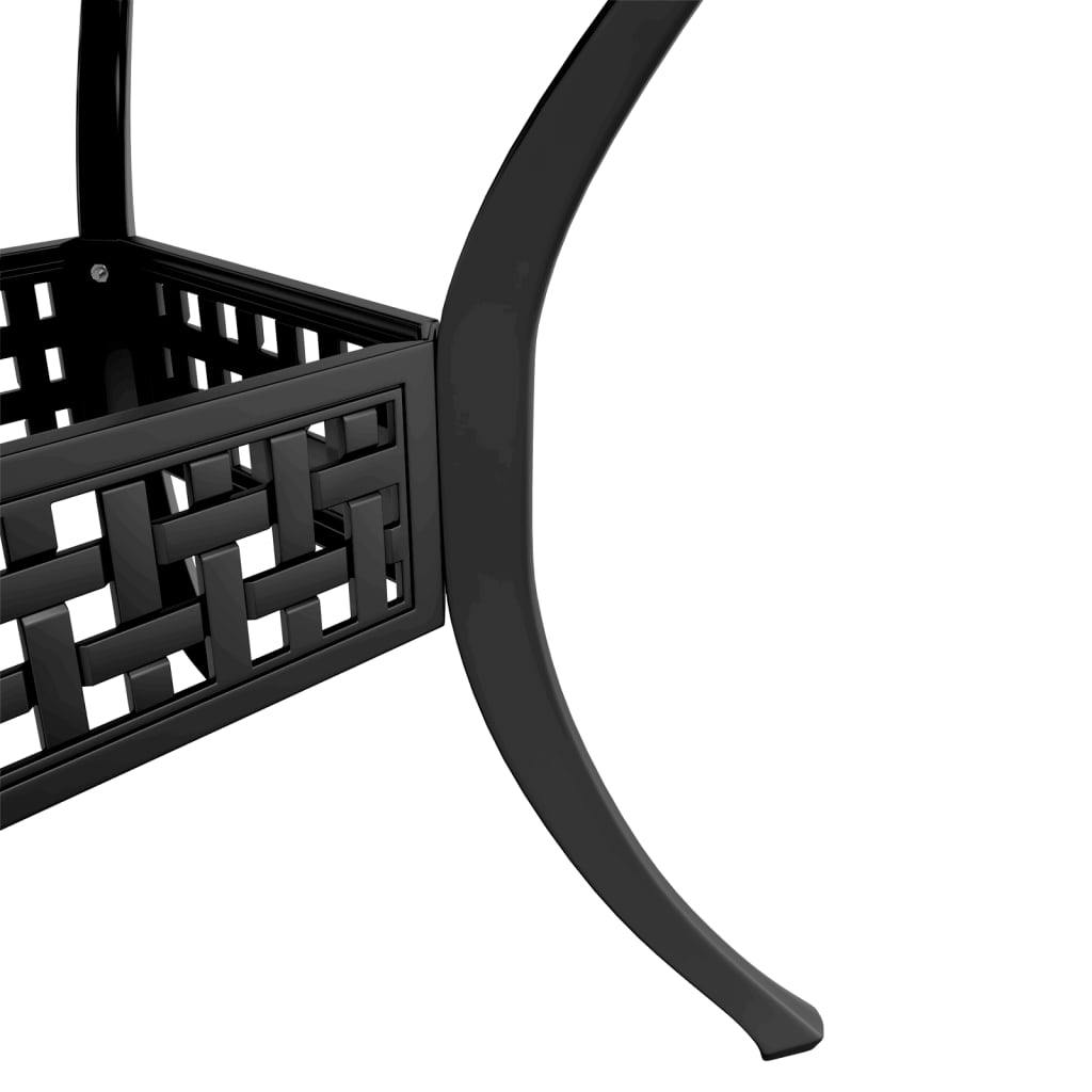 HKH Mesa de Jardim 80x80x75 Cm Alumínio Fundido - Preto