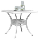 HKH Mesa de Jardim 80x80x75 Cm Alumínio Fundido - Branco