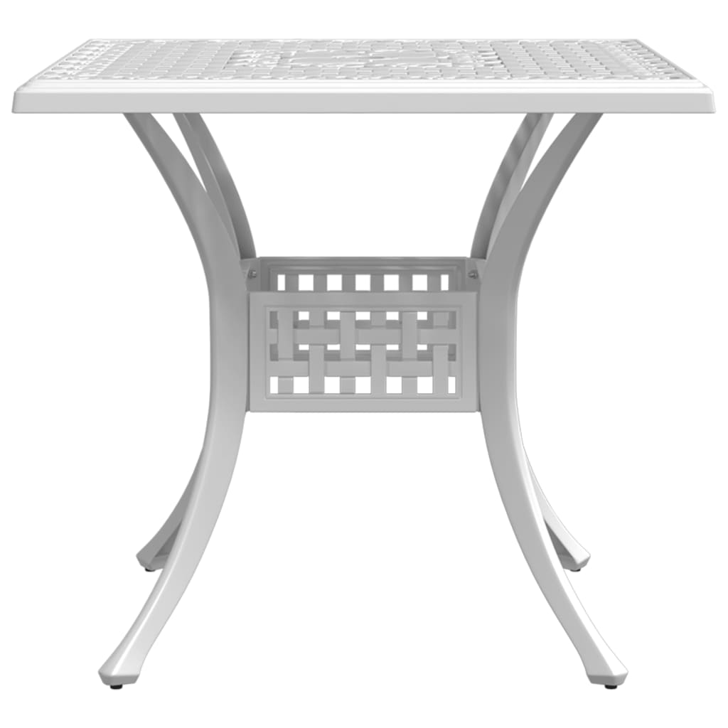 HKH Mesa de Jardim 80x80x75 Cm Alumínio Fundido - Branco