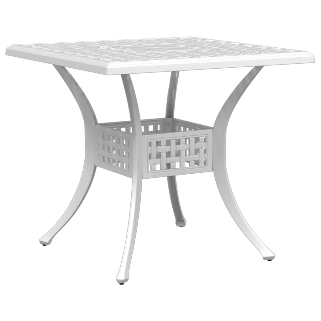HKH Mesa de Jardim 80x80x75 Cm Alumínio Fundido - Branco