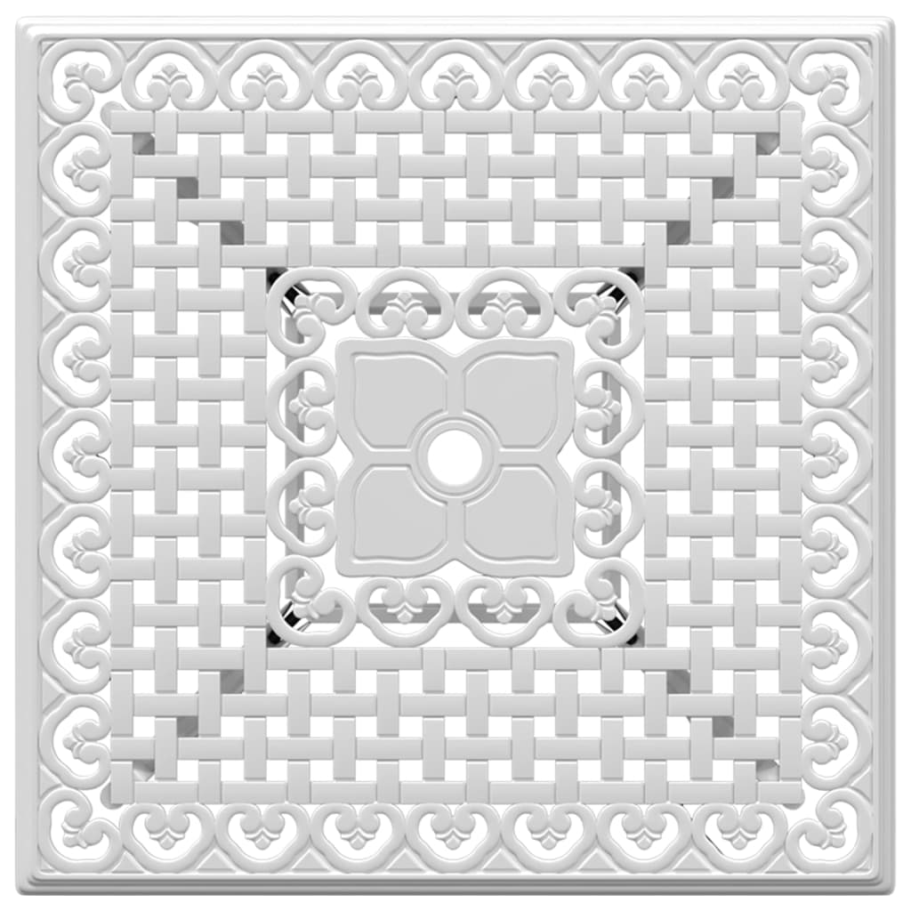 HKH Mesa de Jardim 80x80x75 Cm Alumínio Fundido - Branco
