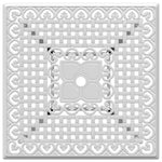 HKH Mesa de Jardim 80x80x75 Cm Alumínio Fundido - Branco