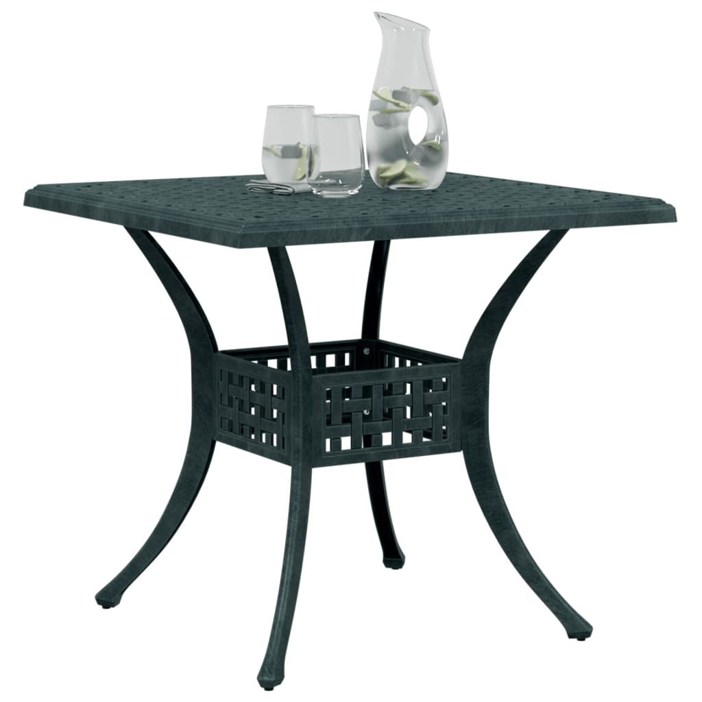 HKH Mesa de Jardim 80x80x75 Cm Alumínio Fundido - Verde
