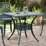 HKH Mesa de Jardim 80x80x75 Cm Alumínio Fundido - Verde