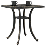 HKH Mesa de Jardim 53x53x53 Cm Alumínio Fundido Bronze - Marrom