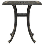 HKH Mesa de Jardim 53x53x53 Cm Alumínio Fundido Bronze - Marrom