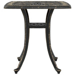 HKH Mesa de Jardim 53x53x53 Cm Alumínio Fundido Bronze - Marrom