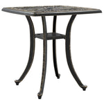HKH Mesa de Jardim 53x53x53 Cm Alumínio Fundido Bronze - Marrom