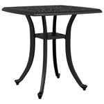 HKH Mesa de Jardim 53x53x53 Cm Alumínio Fundido - Preto