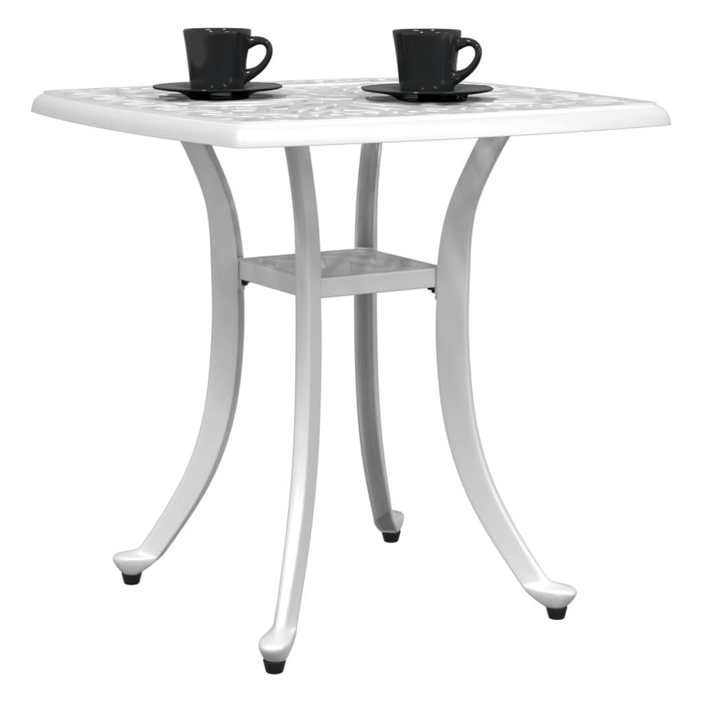 HKH Mesa de Jardim 53x53x53 Cm Alumínio Fundido - Branco