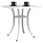 HKH Mesa de Jardim 53x53x53 Cm Alumínio Fundido - Branco