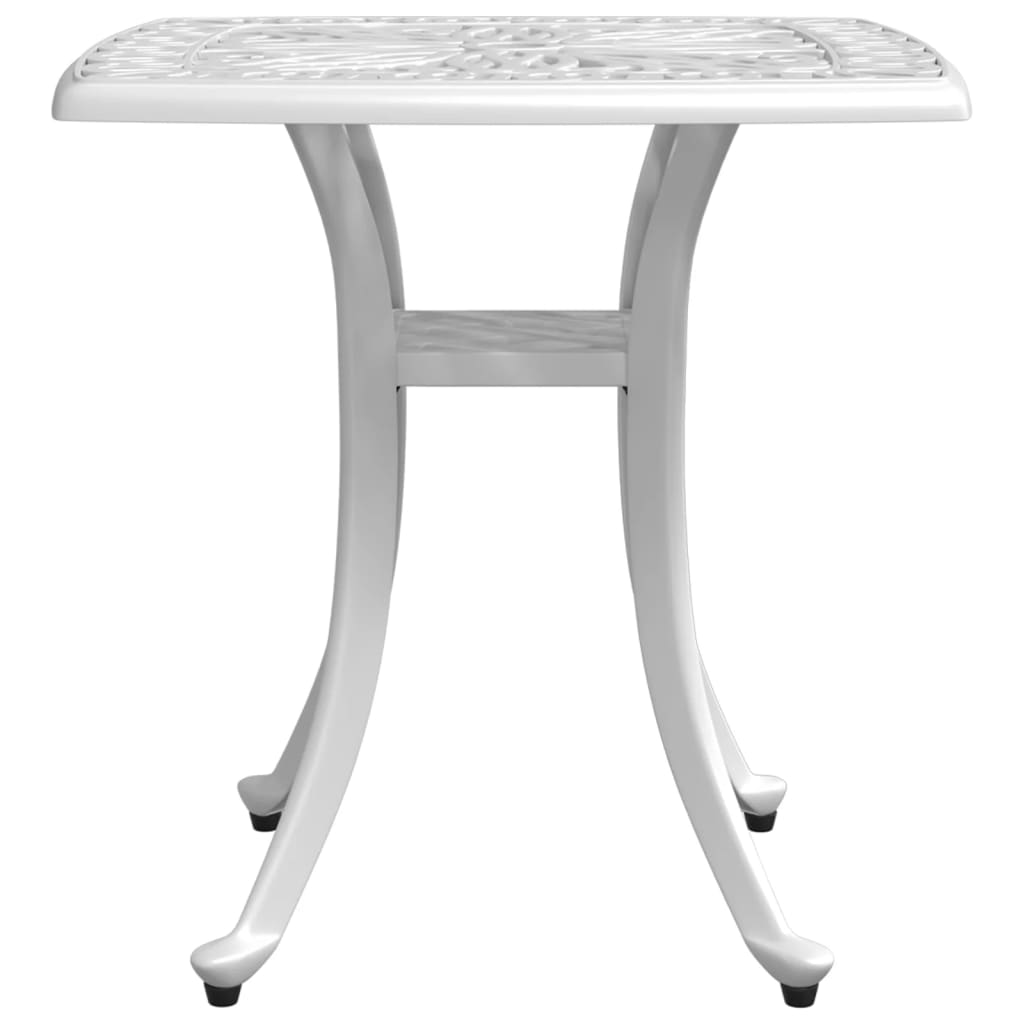 HKH Mesa de Jardim 53x53x53 Cm Alumínio Fundido - Branco