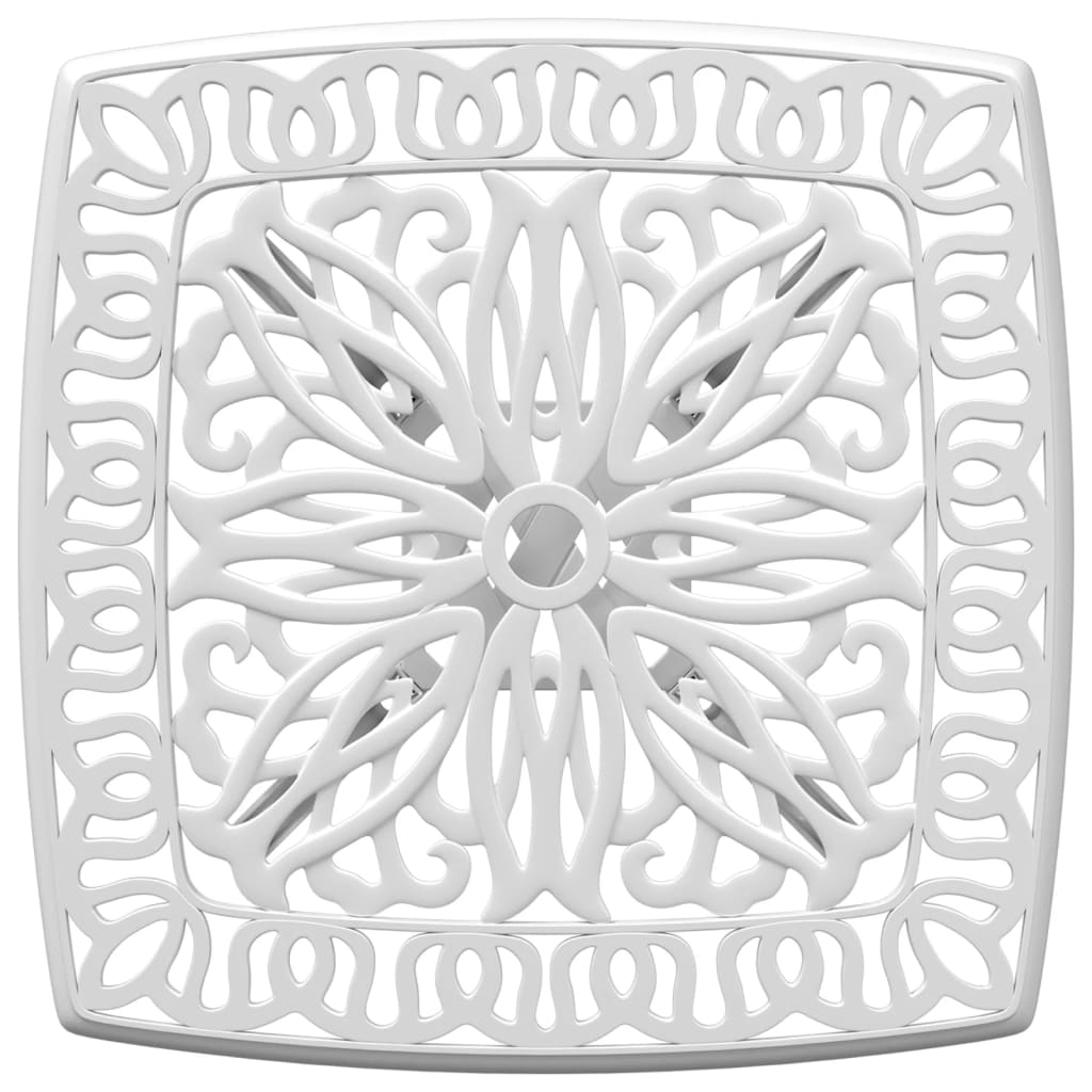 HKH Mesa de Jardim 53x53x53 Cm Alumínio Fundido - Branco
