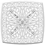 HKH Mesa de Jardim 53x53x53 Cm Alumínio Fundido - Branco