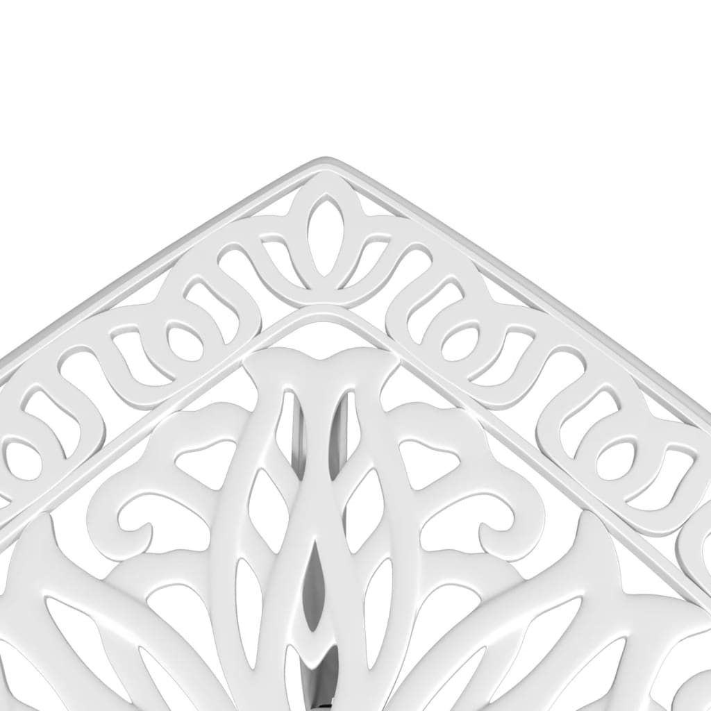 HKH Mesa de Jardim 53x53x53 Cm Alumínio Fundido - Branco