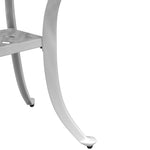 HKH Mesa de Jardim 53x53x53 Cm Alumínio Fundido - Branco