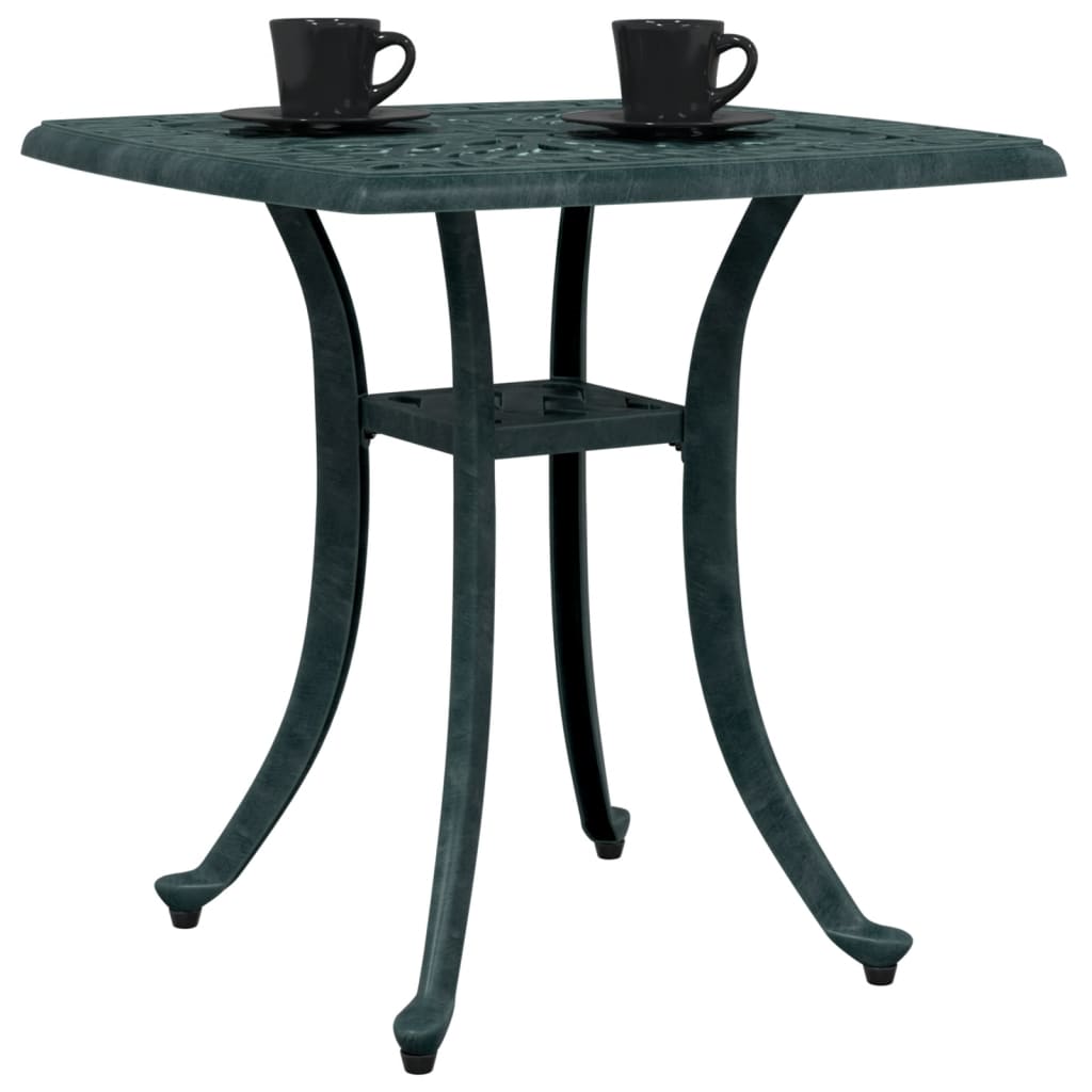 HKH Mesa de Jardim 53x53x53 Cm Alumínio Fundido - Verde