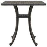 HKH Mesa de Jardim 53x53x53 Cm Alumínio Fundido Bronze - Marrom
