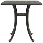 HKH Mesa de Jardim 53x53x53 Cm Alumínio Fundido Bronze - Marrom