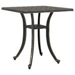 HKH Mesa de Jardim 53x53x53 Cm Alumínio Fundido Bronze - Marrom