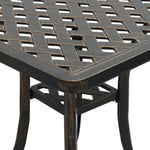 HKH Mesa de Jardim 53x53x53 Cm Alumínio Fundido Bronze - Marrom