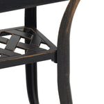 HKH Mesa de Jardim 53x53x53 Cm Alumínio Fundido Bronze - Marrom