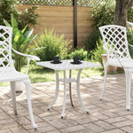 HKH Mesa de Jardim 53x53x53 Cm Alumínio Fundido - Branco