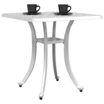 HKH Mesa de Jardim 53x53x53 Cm Alumínio Fundido - Branco