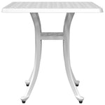 HKH Mesa de Jardim 53x53x53 Cm Alumínio Fundido - Branco