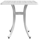 HKH Mesa de Jardim 53x53x53 Cm Alumínio Fundido - Branco