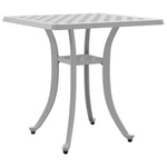 HKH Mesa de Jardim 53x53x53 Cm Alumínio Fundido - Branco
