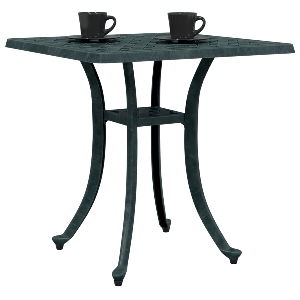 HKH Mesa de Jardim 53x53x53 Cm Alumínio Fundido - Verde